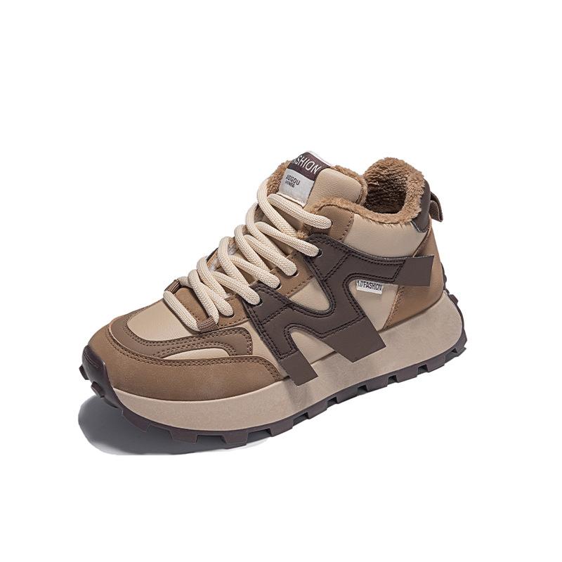 Forrest Gump Schuhe Damen Herbst und Winter Samt Mädchenschuhe Vielseitige Plateausohle Studenten Rutschfeste Lässige Sportschuhe