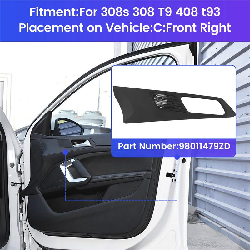 For 308S New 308 T9 New 408 T93 Door Interior Trim Panel Handle Trim Cover Controller Trim Cover 98011479ZD