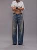 R.13 Autumn Retro Loose Wide-Leg Patchwork Denim Jeans