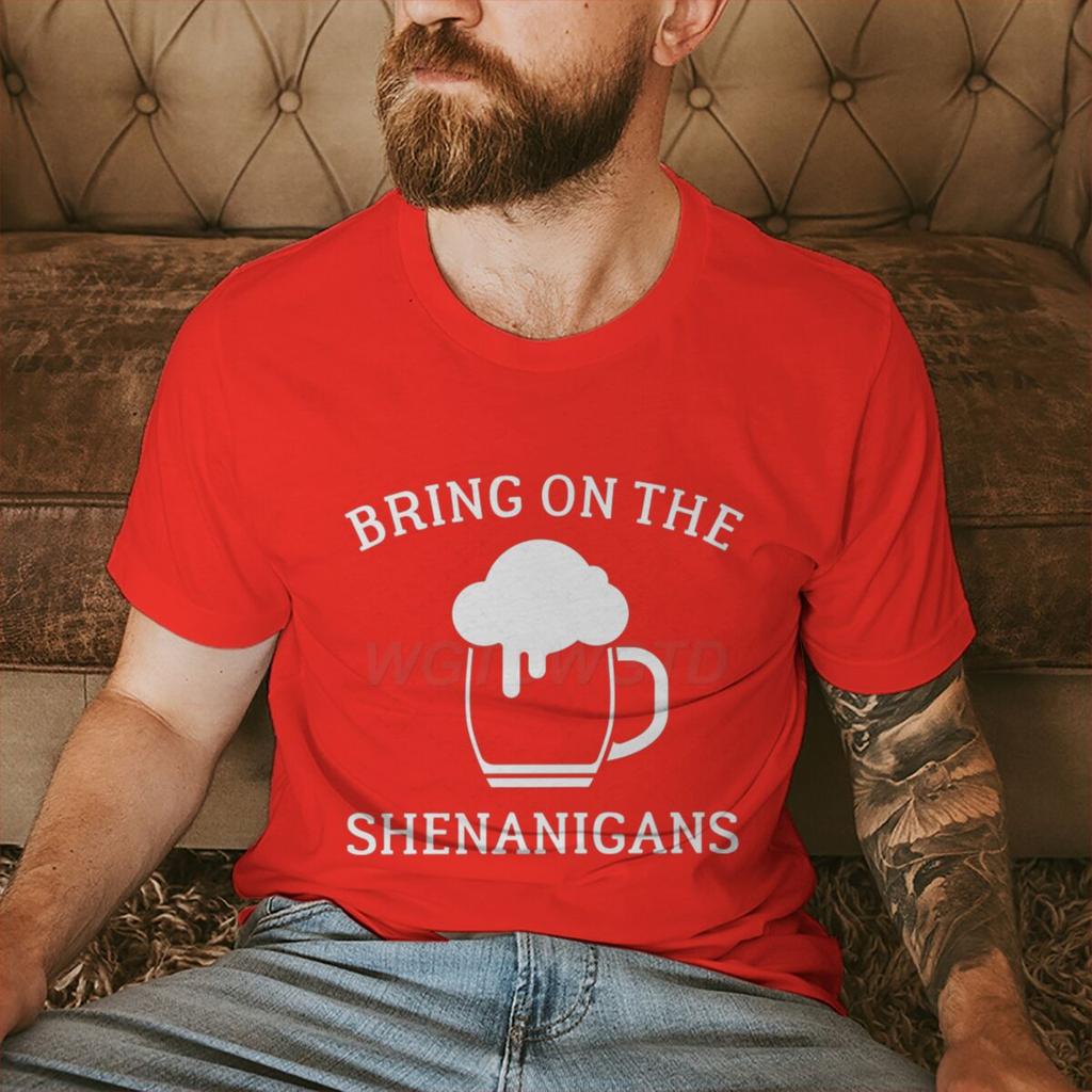 Irish Drinking Team Tshirt for Unisex St Patricks Day Beer Tee Round Neck Short Sleeve Tee Unisexs St Patricks Day Shirt