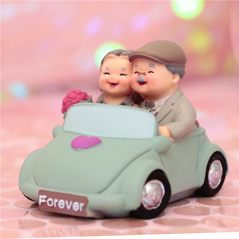 Ältere Tang Kleber Ornament Liebe Auto Kuchen Dekoration Einstecker