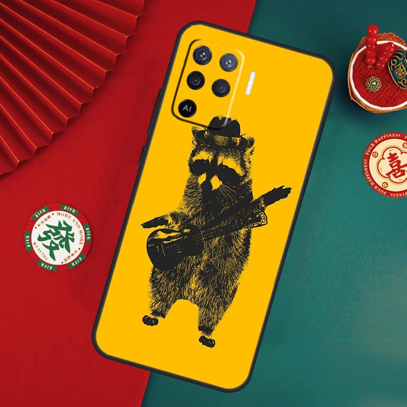 Cartoon Raccoon Kawaii Case For Oppo A6 A5 Pro A15 A18 A38 A58 A78 A98 A54 A74 A94 A17 A57 A80 A60 A40 A16 A76 A96