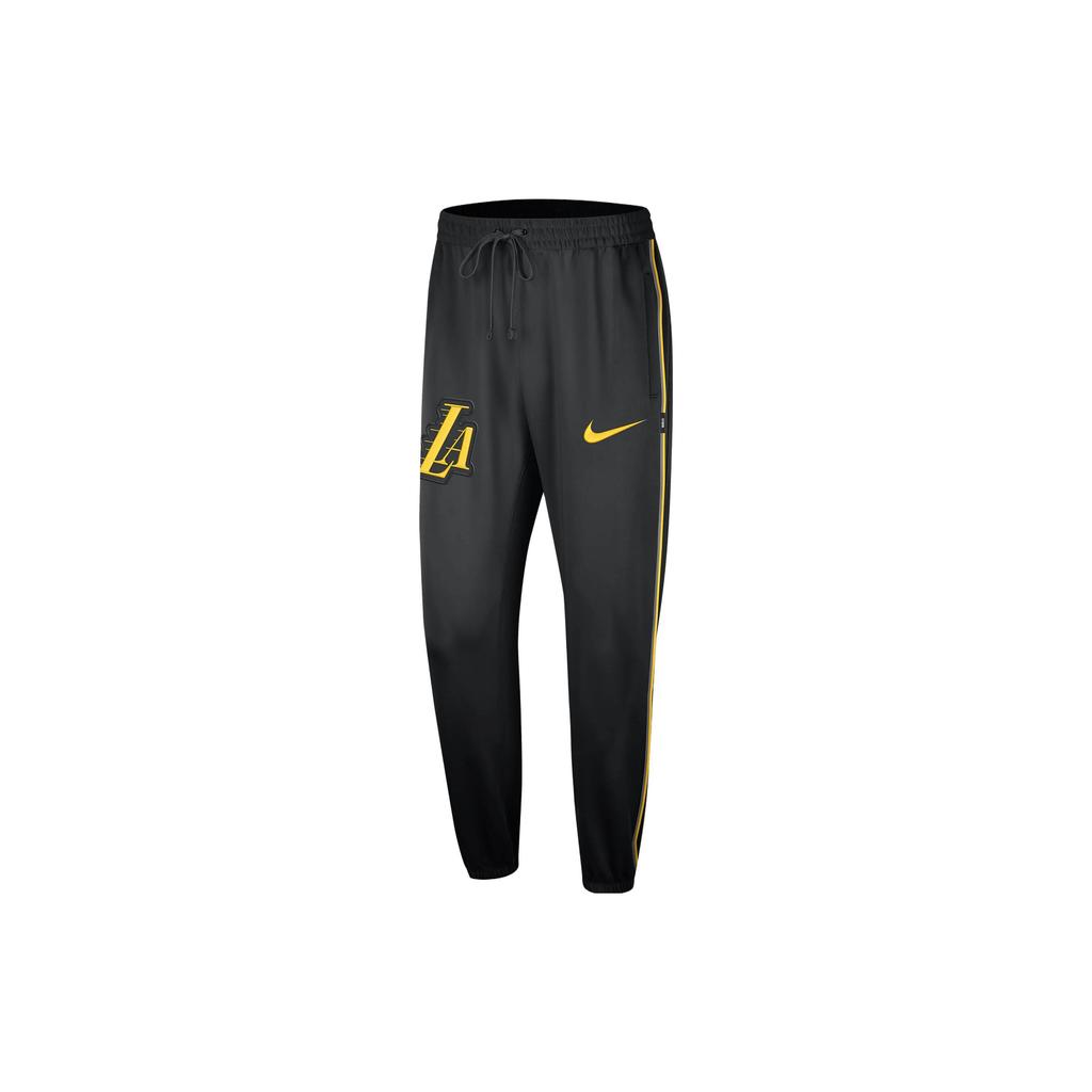 Nike Dri-Fit Los Angeles Lakers Showtime City Edition Letter Print Tapered Knit Sports Pants Men Bottoms Black DX9401-010