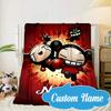 Custom Name Heartfelt Pucca Love Blanket bed sofa Blanket Flannel Blanket for Camping, Hiking, Picnic Essentials,gift for Fan family