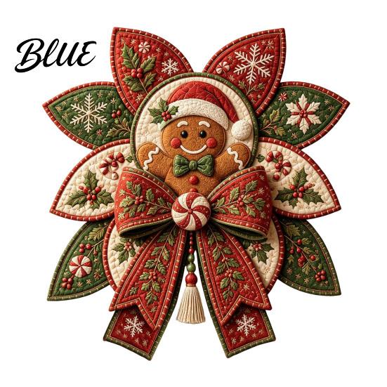 Handgefertigte Stoffdekorationen Weihnachtsquilt Schleife DIY Nähset 3D Dekoration Vorgeschnitten Vorgeschnittene Bastelset Und Schritt-für-Schritt-Anleitung für Feiertage