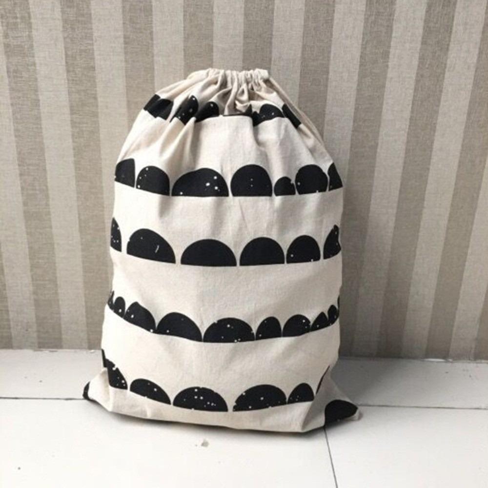 Large Capacity Storage Bag Cotton and Linen Drawstring Duffle Bag New Laundry Bag