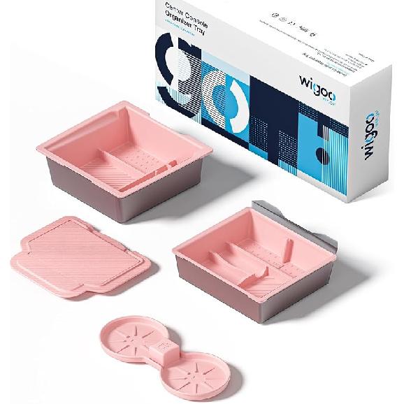 Wigoo Tesla New Model Y Juniper & Model 3 Center Console Organizer [Double Layer Space, Slide Smoothly] Model 3 (2024~2025)/New Model Y Juniper