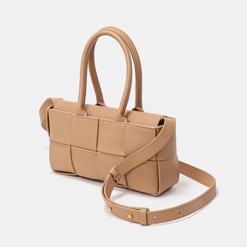 Korean Genuine Leather Woven Handbag - Stylish, High-End Crossbody & Tote for Women