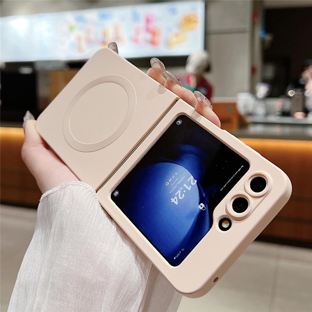 Magnetický obal z tekutého silikonu pro Samsung Galaxy Z Flip 7 6 5 4 3 Bezdrátové nabíjení Nárazuvzdorná ochrana Měkký kryt pro ZFlip7