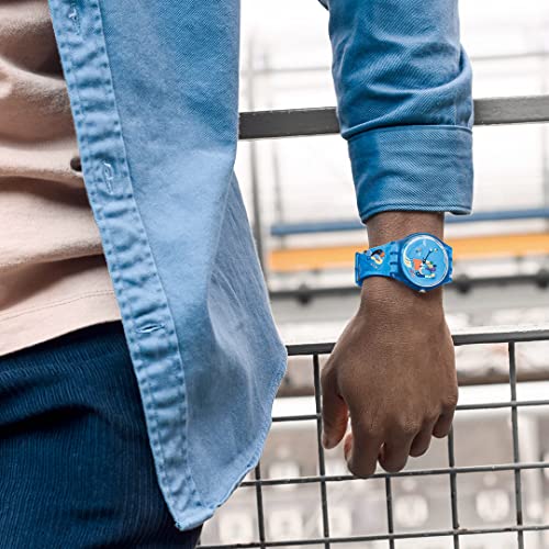Swatch BLUE SKY, BY VASSILY KANDINSKY New Gent SUOZ342 Wristwatch, Blue