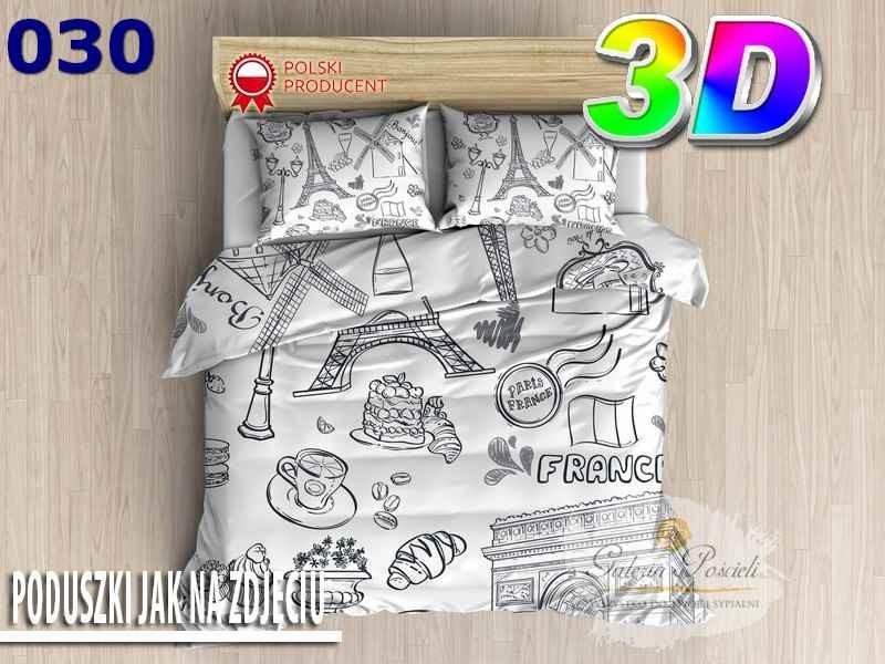 3D Baumwollsatin Bettwäsche 160x200cm PARIS