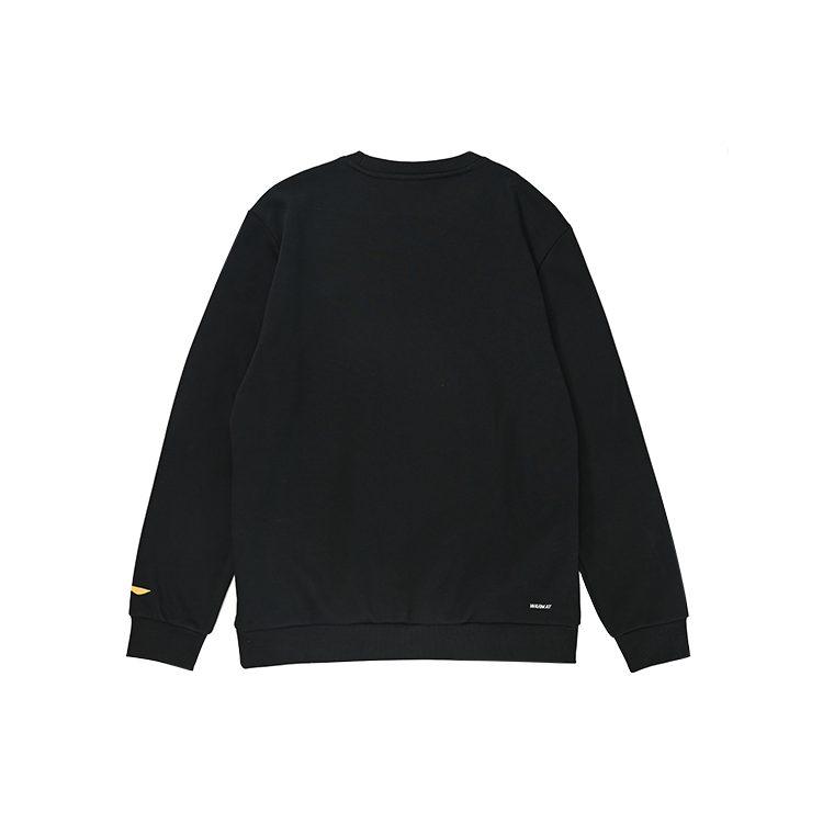 Li Ning Sweatshirts Unisex Black Crew Neck Thickened Regular AWDRC39-1