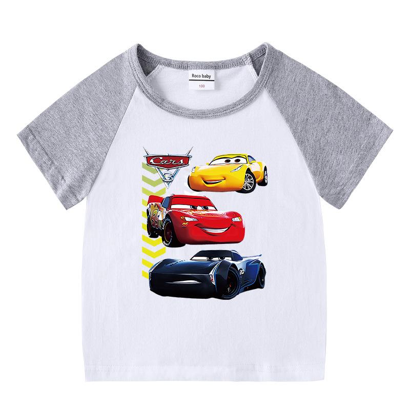 Letni komplet dwuczęściowy dla chłopca: T-shirt z krótkim rękawem i spodenki - casualowy strój sportowy