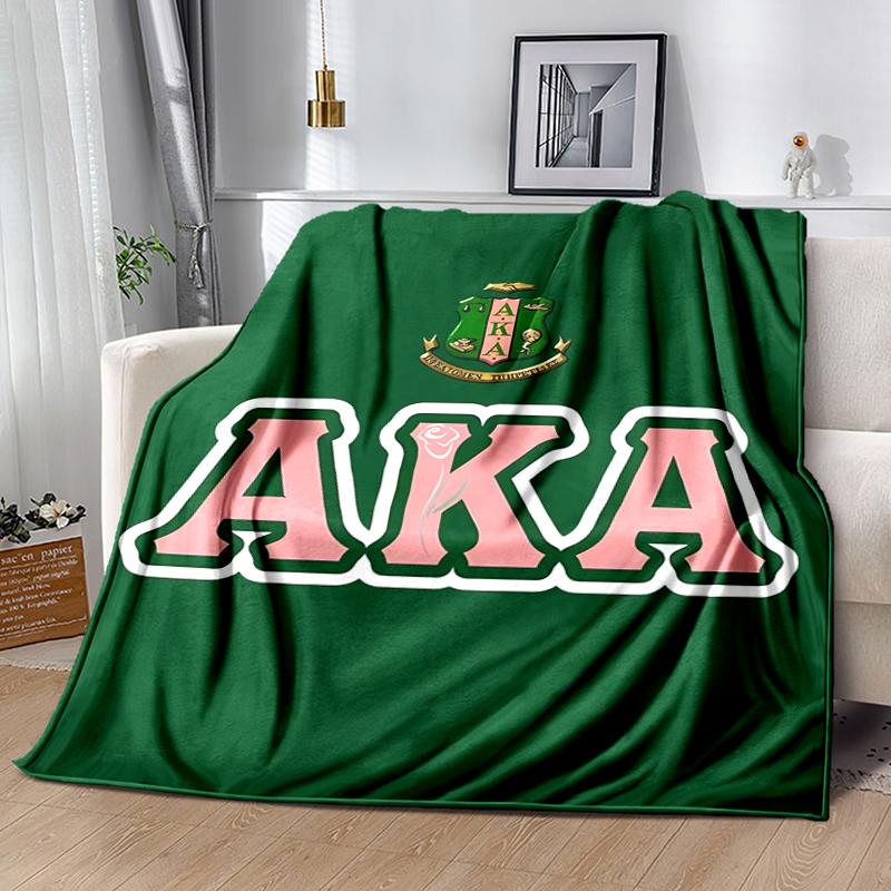 1pc Blanket AKA Logo5 Print Design, Lightweight Blanket for Sofa, Bed- Soft &Warm, Gift for All Seasons like Christmas, Halloween