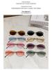 Women's Trendy Oval Rimless Rhinestone Sunglasses - European & American Style, Small Frame with Letter F Design