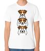 Funny Jack Russell See Hear Speak No Evil Graphic Unisex T-Shirt Dog Tee