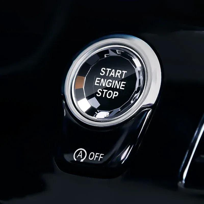 For BMW X1 X3 X4 X5 X6 F20 F22 F30 F34 F10 F18 F32 F01 F02 G20 G30 G01 Crystal Style Car Start Stop Engine Switch Button Cover