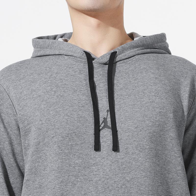 Jordan Logo Knit Hoodie Sweatshirt Men Tops Gray DA9861-091
