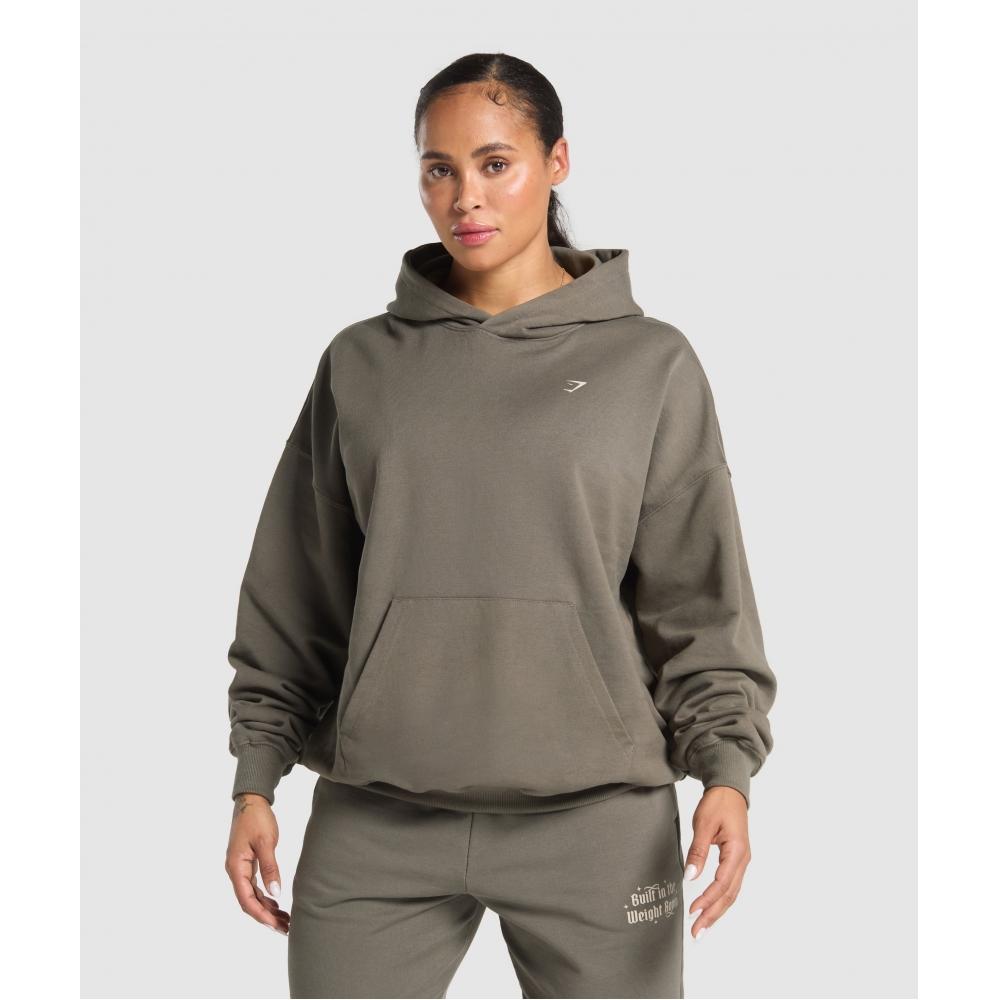 Gymshark Built In The Weight Room Hoodie Camo Brown B2b2h Nby9