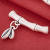 S999 Sterling Silver Bamboo Joint Tube Fittings for DIY Braided Rope Necklaces and Bracelets