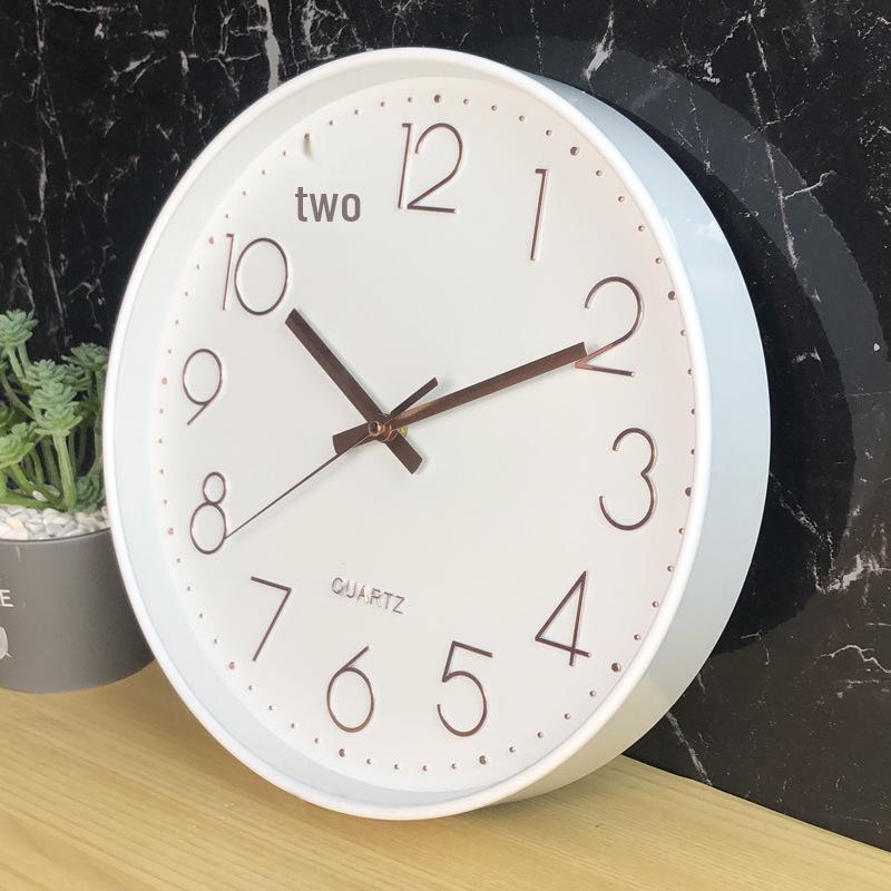 12" Silent Quartz Wall Clock for Living Room