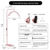 24" U-Shaped LED Beauty Lamp with Floor Stand for Nail, Tattoo, and Eyebrow Art.