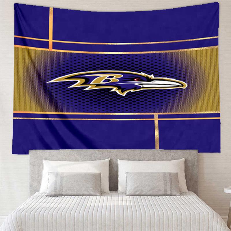 football Ravens Logo Quick-Dry Tapestry Hanging for Bedroom,Livingroom, Playroom,Decor Art Room Wall Tapestry Holiday and Birthday Gifts
