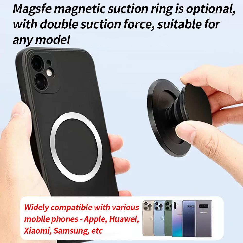Universal Magnetic Airbag Phone Stand - Detachable Telescopic Design for All Phones Car Emergency Protection Holder
