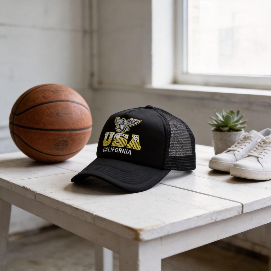 USA Logo Baseballkappe mit breiter Krempe Sonnenschutz Verstellbar Für Sommerliche Outdoor-Aktivitäten