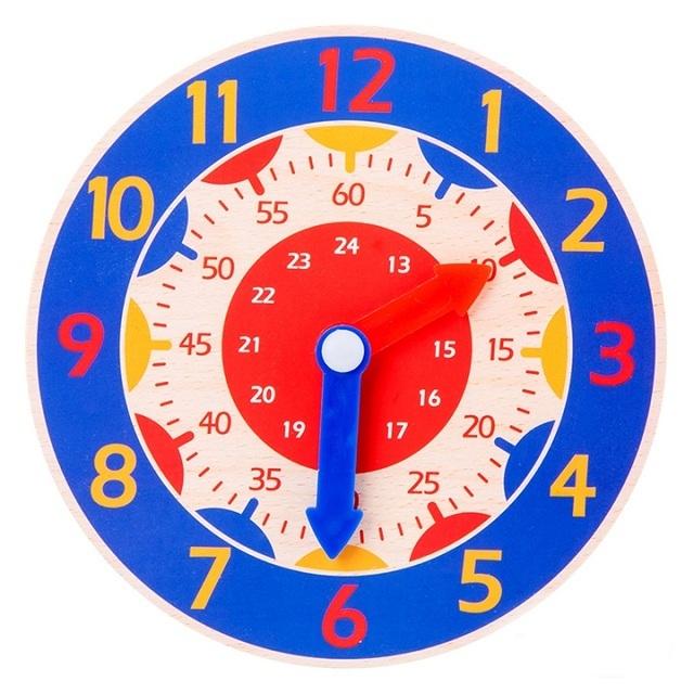 Montessori Toys Wooden Clock Kids Hour Minute Second Cognition Time Learning Teaching Aids Educational Toys For Children