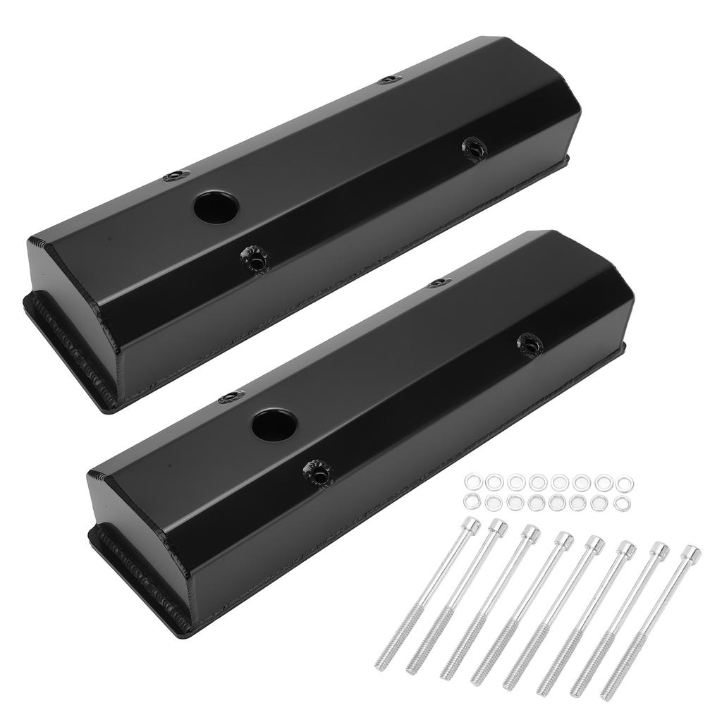 Tall Valve Covers with 1 4in Vent Hole Bolts Gaskets Replacement for Chevrolet 283 302 305 327 350 383 400 SBC 1958‑1986