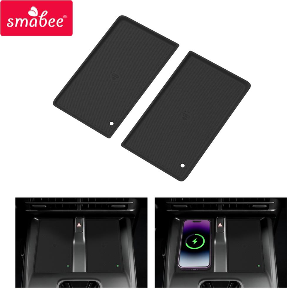 Smabee Left Drive for Toyota BZ4X/BZ 2026- Silicone Dual Wireless Charging Pad Car Phone Anti Dirt Mat Interior Accessiories