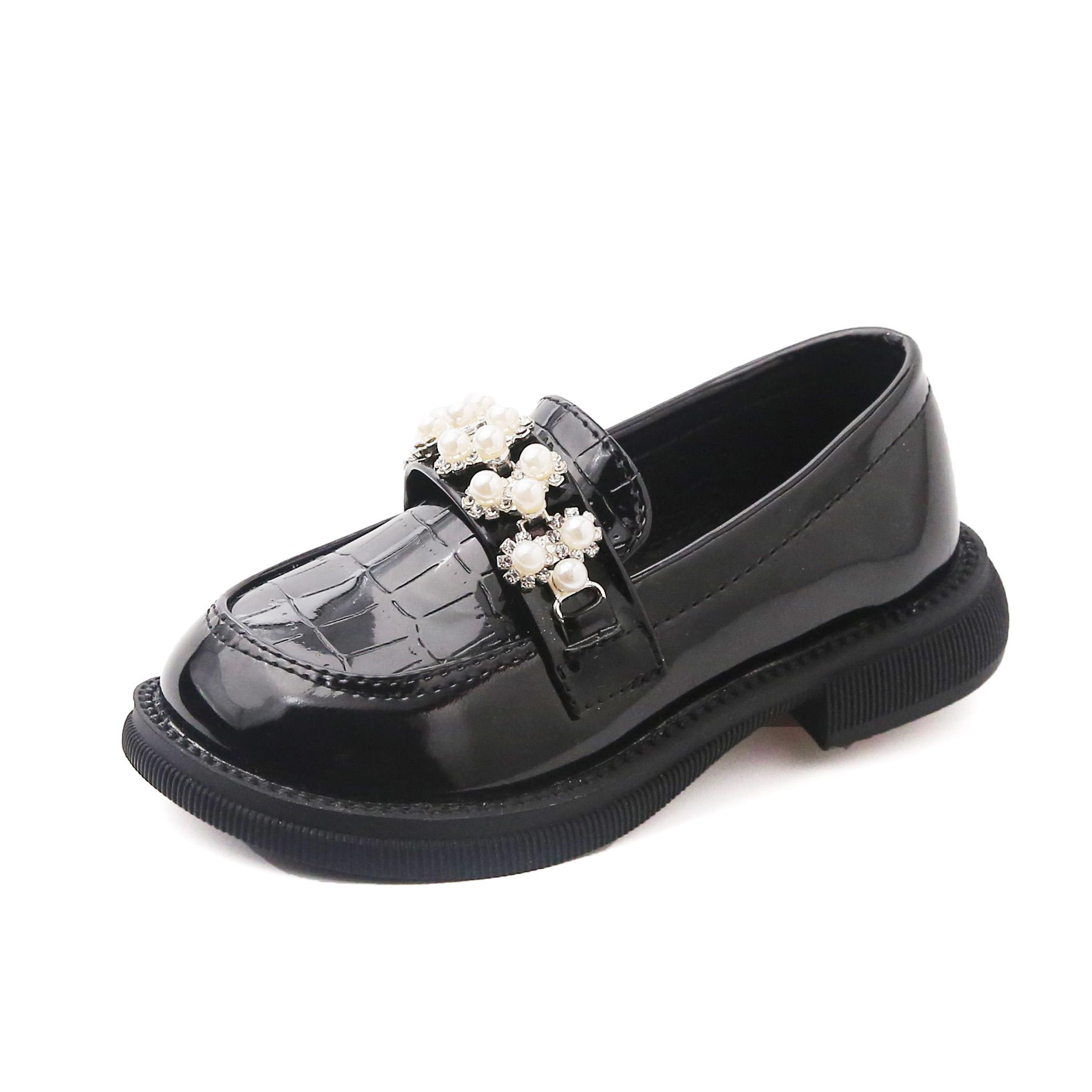 

Girls Leather Shoes Black Children s Shoes Little Girl Princess Shoes 2-18 Years Old Soft Non-slip Kids Baby Single Shoes 25