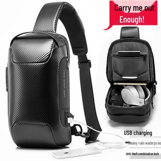 TikTok Sports Car Chest Bag: Men's Waterproof Crossbody Single Shoulder Bag