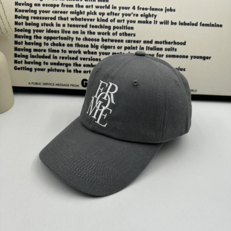 Blogger S Same Blue Baseball Cap, Children S Versatile Letter Embroidered Cap, Men S Thin Sunscreen Visor 53-59CM серый