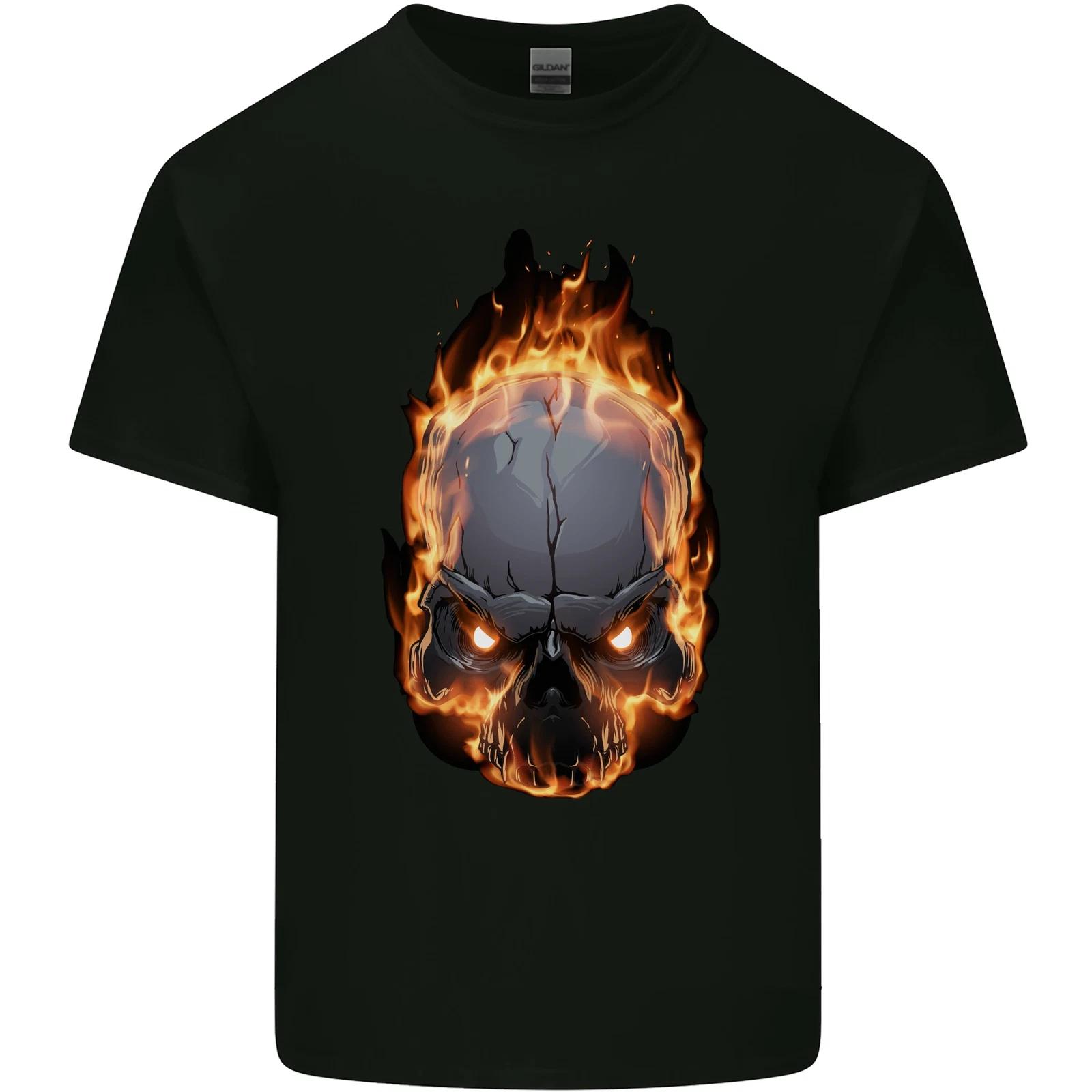 

Fire Skull Kids T-Shirt Childrens M