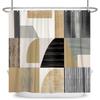 Luxury Marble Texture Shower Curtain Abstract Geometric Print Bath Curtain For Bathroom Decor Modern Minimalist Design With Hook