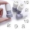 1Pcs Minimalist Line Art Cat Self-Inking Stamps, Cute Cartoon Design Pre-Inked Stamps For Journal Scrapbooking Diy Crafts