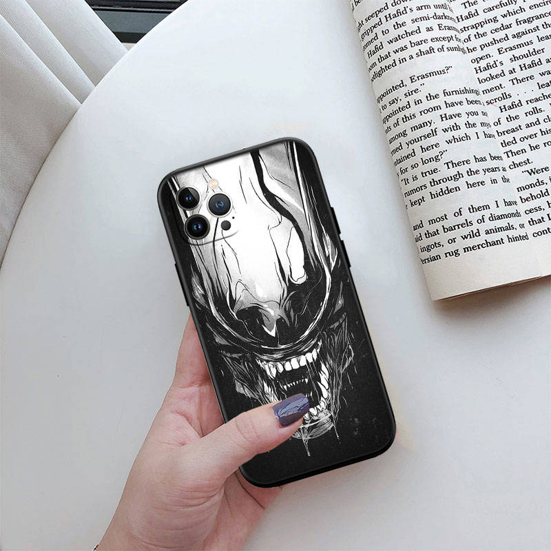 

JO3 Чохол для телефону Aliens для iPhone 7 8 11 12 13 14 15 16 16E XS Pro Max XR X SE Samsung S20 S21 S22 S23 S24 FE Ultra Plus Lite S21S A55 iPhone 16E шкіра буйвола