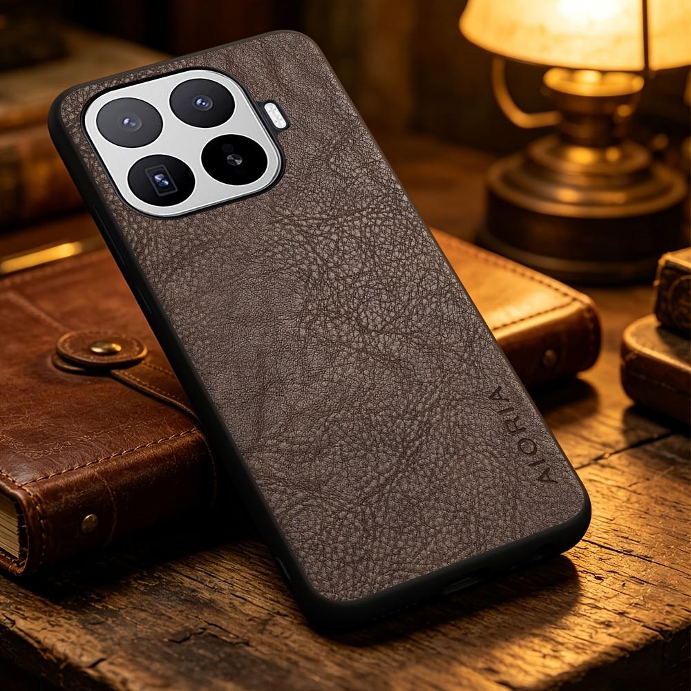 Phone Case - Solid Color Faux Leather Phone Case for Xiaomi 17T Pro Smart Precise Camera Hole Positions And Business Faux