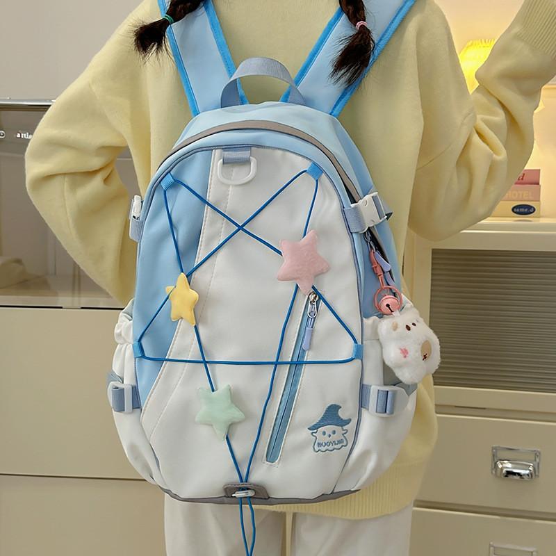 Starry Drawstring Backpack For Girls And Boys With Lightweight Oxford Fabric And Cushion Straps For School Use