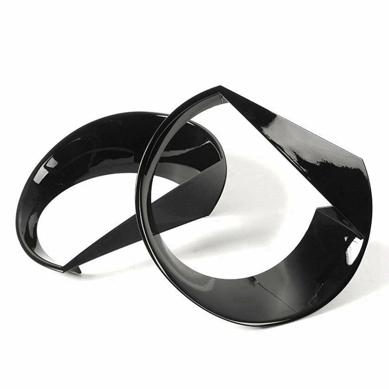 Angry Eyes Front Headlight Bezels Trim Cover For Jeep Renegade 2015 2016 2017 2018 (Black)