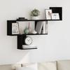 Wall Shelf Black Oak Effect 100 x 15 x 70 cm Wood Based Material