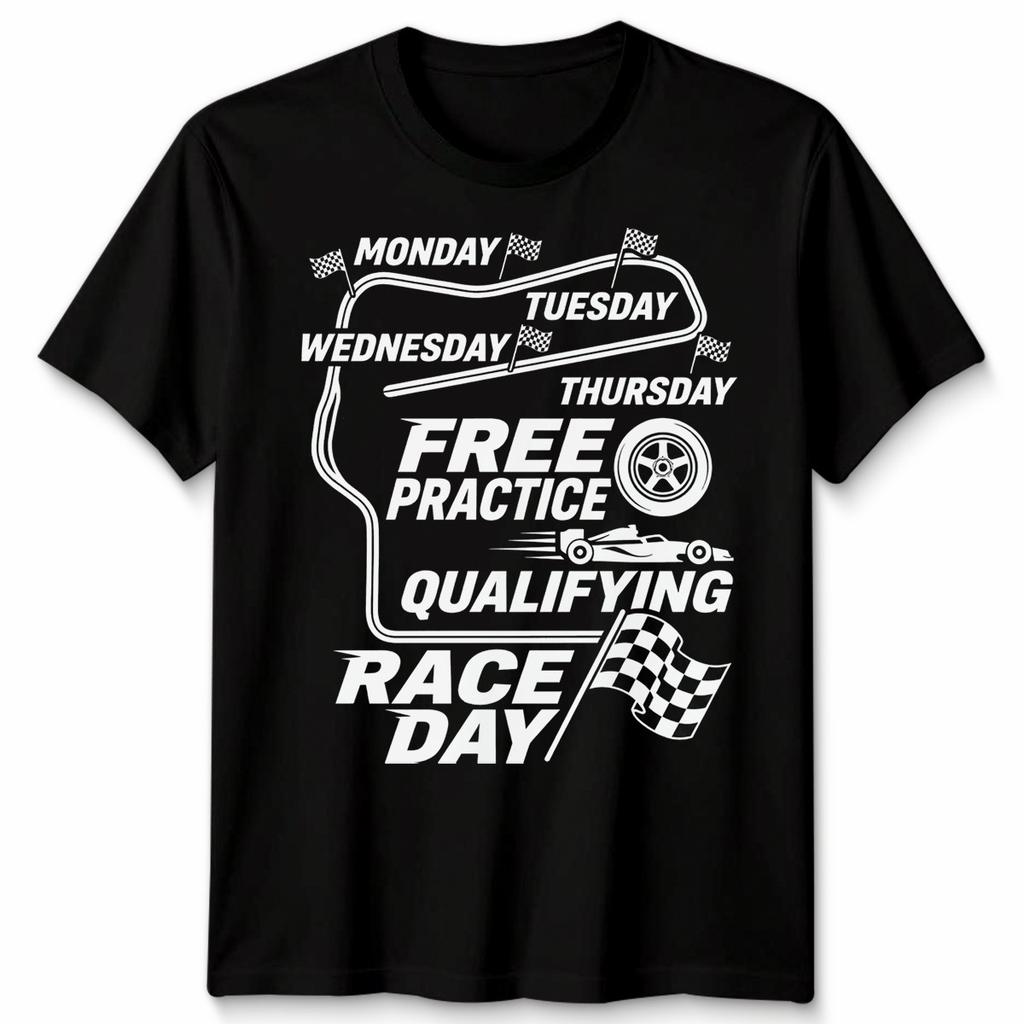 Unisex F1 Formula 1 Days Of The Week T Shirt Handmade Racing Fan Gift Tee