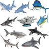 Nekogamiyama SEA WORLD Pelagic Fish Figure Model Set of 10, Miniature Ornaments, Decorative Ornaments, Collectible Models, BL-1031D
