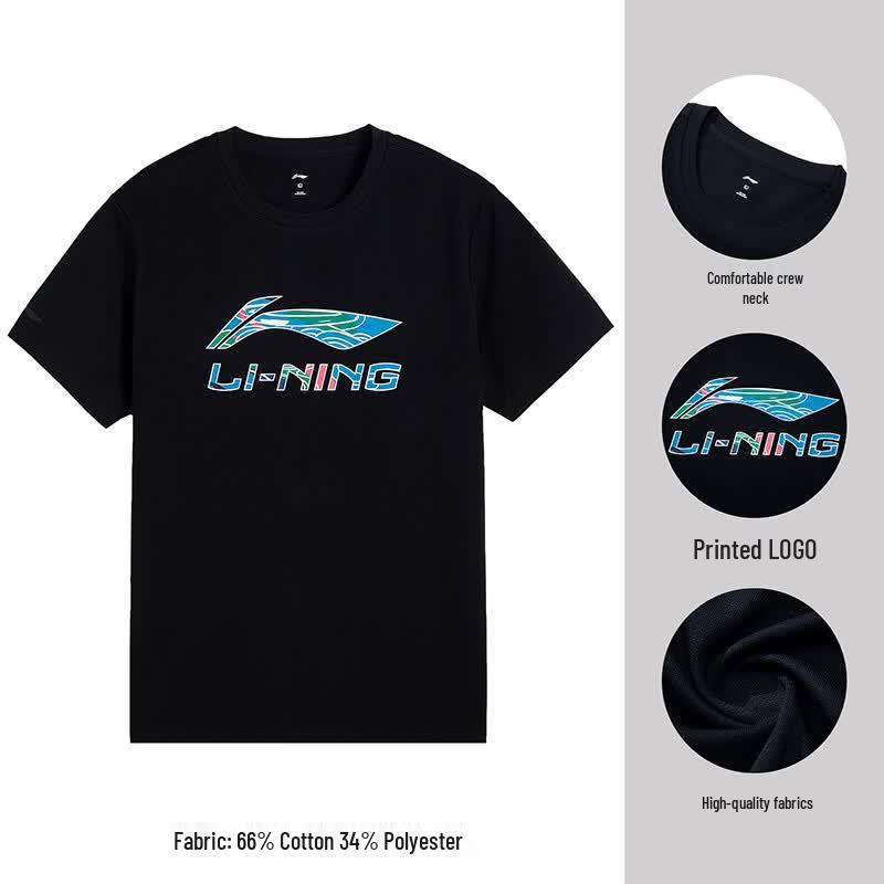 LI-NING Men's Sports Lifestyle Breathable Short-Sleeve T-Shirt