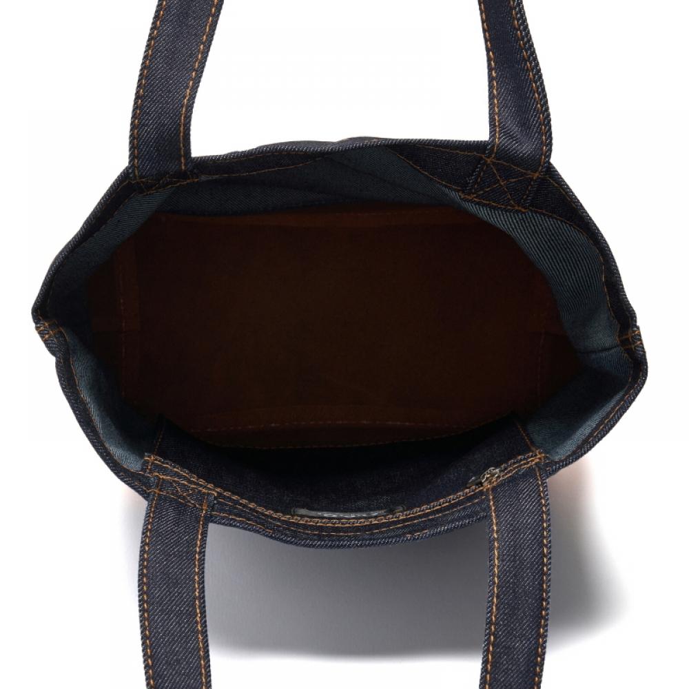 Apesse Coddp M61568 Caf Caramel Axelle Axelle Axelle Small Denim Tote Bag