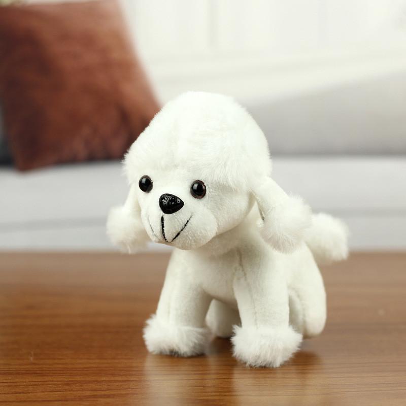 Cute Poodle Plush Toy Tiny Dog Bag Charm Lovely Puppy Plush Short Fur Stuffed Doll