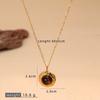 Retro Titanium Steel Tiger Eye Necklace for Women - Elegant Cross-Border Style for Commuting and Outings