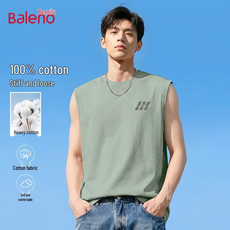 Baleno Men's Pure Cotton Sleeveless Vest